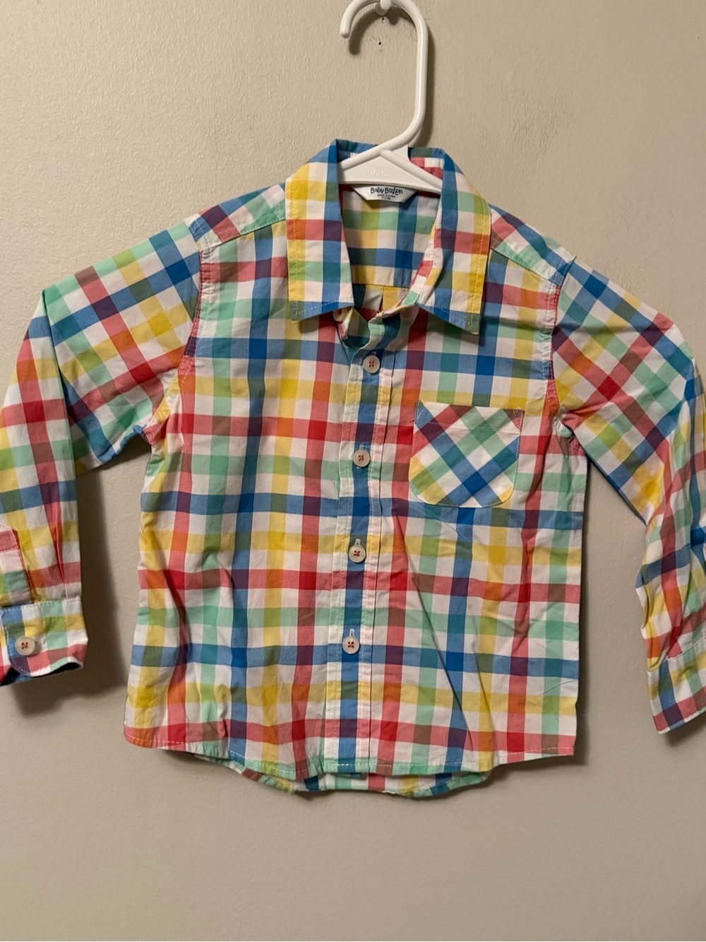 Baby Boden Multicolor Plaid Button-Down Shirt